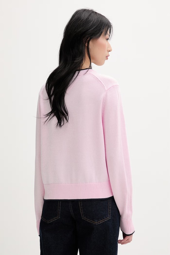 Odzież Tommy Jeans sweter damski bawełniany DW0DW22316 różowy