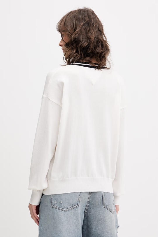 Odzież Tommy Jeans sweter damski bawełniany DW0DW22778 beżowy