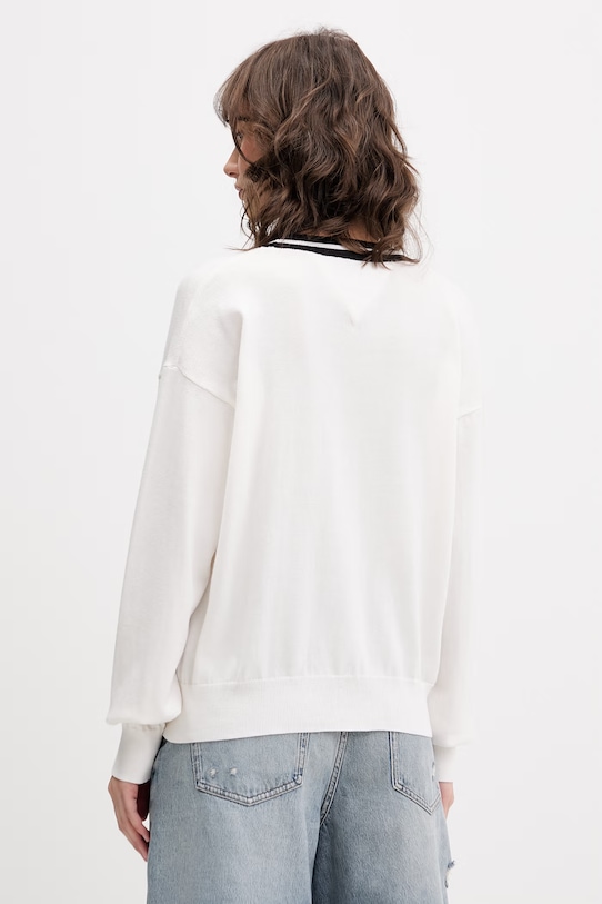 Odzież Tommy Jeans sweter damski bawełniany DW0DW22778 beżowy