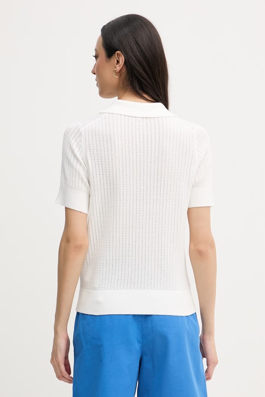 Odjeća Tommy Hilfiger polo za žene od pamuka WW0WW49362 bijela