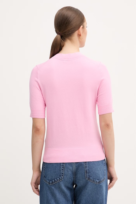 Oblečení Tommy Hilfiger svetrové tričko dámské s bavlnou WW0WW49705 růžová