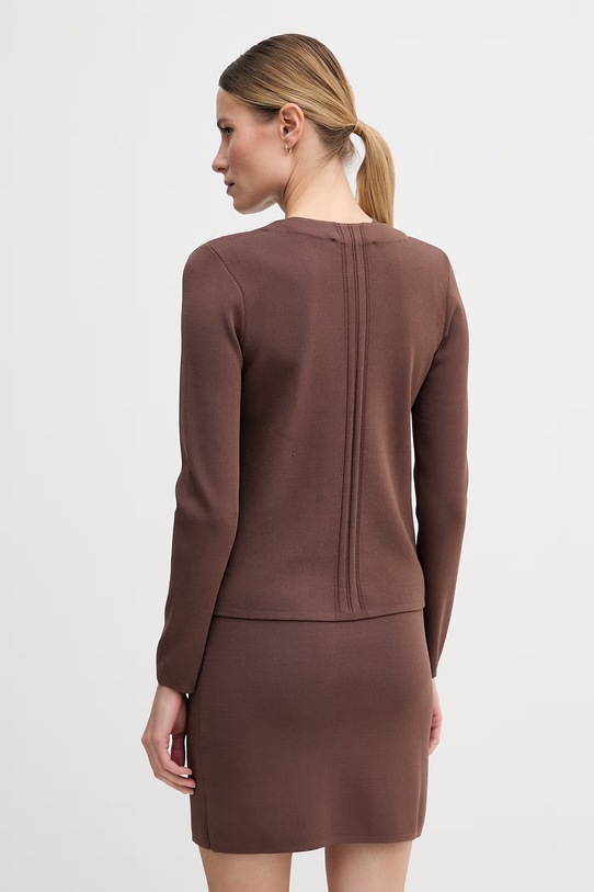 Odzież Gaudi kardigan damski z wiskozy 611FD53008 brązowy