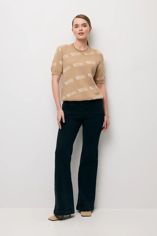 Odzież Bizuu sweter bawełniany AYLE AYLE.BEZOWY beżowy