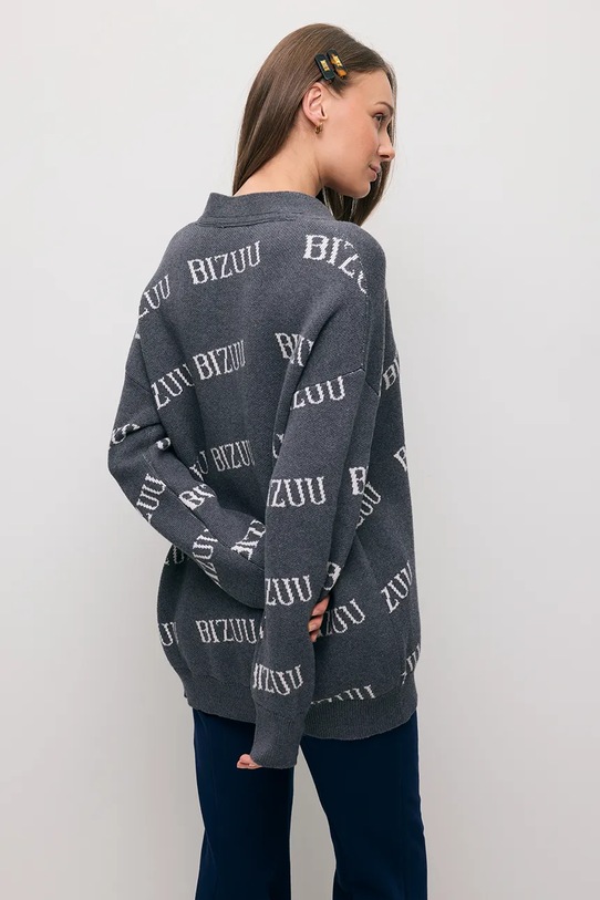 Bizuu kardigan bawełniany KYLE KYLE.SZARY szary SS26