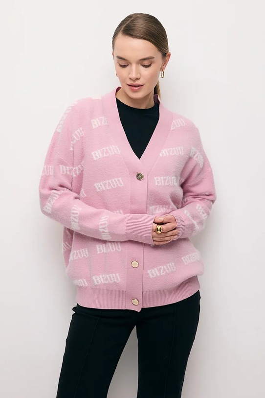 Bizuu kardigan MYLES pozostałe różowy MYLES.ROZOWY