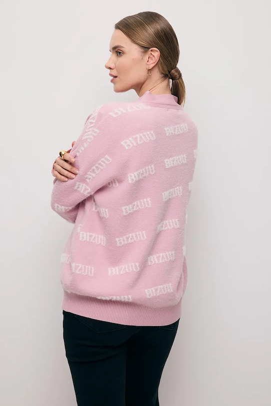 Bizuu kardigan MYLES MYLES.ROZOWY różowy SS26