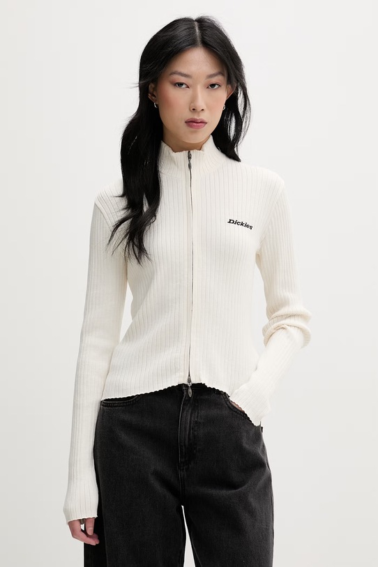 Dickies πουλόβερ με κουμπιά γυναικείο με βαμβάκι μπεζ DK0A88RSC481