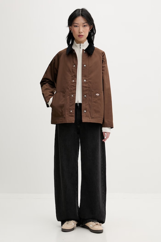 Dickies πουλόβερ με κουμπιά γυναικείο με βαμβάκι DK0A88RSC481 μπεζ SS26