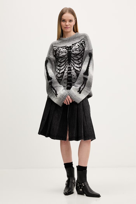 Светр з домішкою вовни The Ragged Priest RPHL251057KW сірий SS26