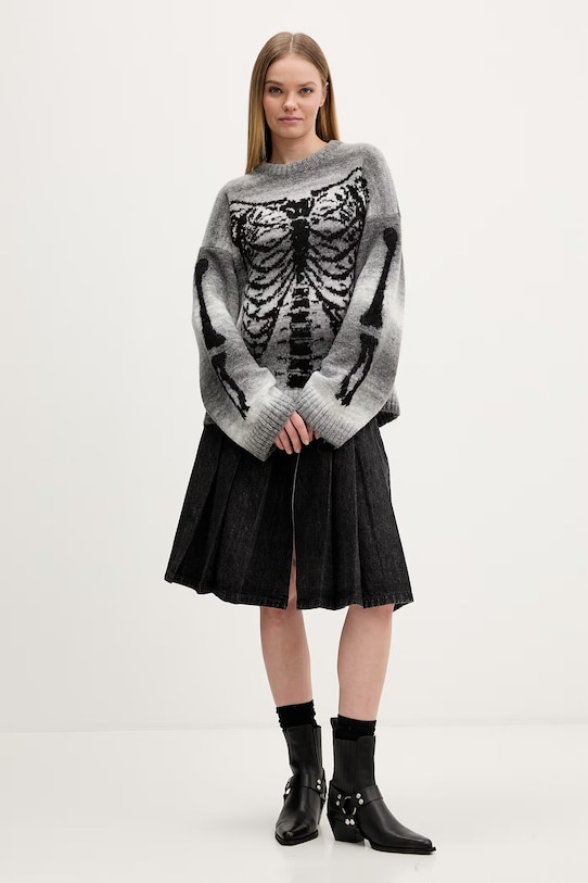 Светр з домішкою вовни The Ragged Priest RPHL251057KW сірий SS26