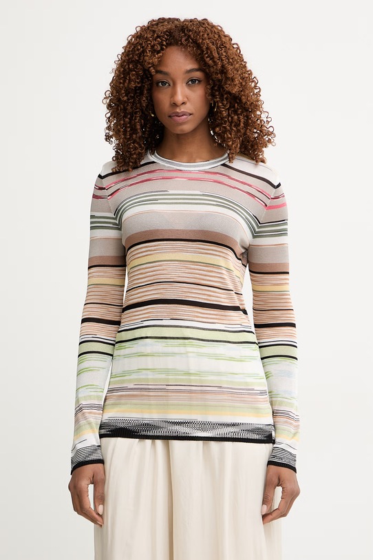 Missoni pulover ženski viskozen bež DS26SN0U.BK01H0