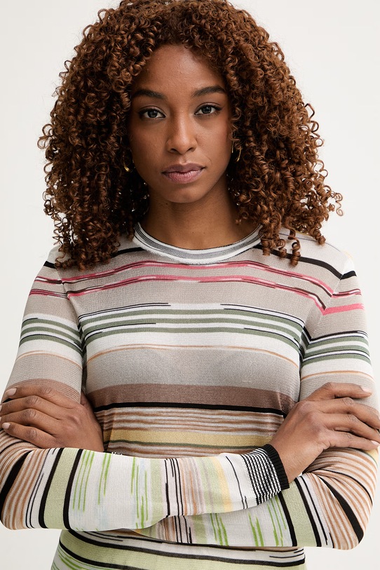 Missoni pulover ženski viskozen bež DS26SN0U.BK01H0