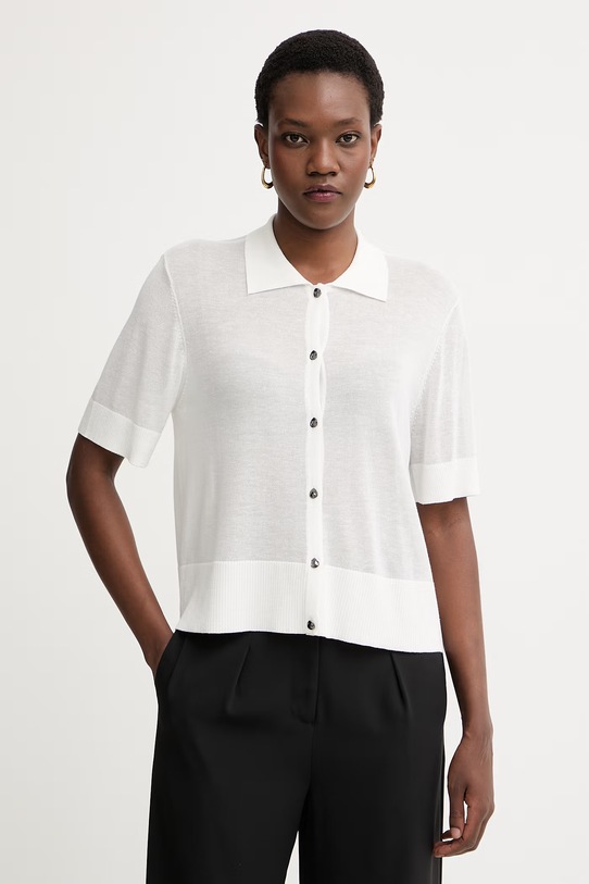 Armani Exchange kardigan damski z wiskozy beżowy XW001911.AF21575