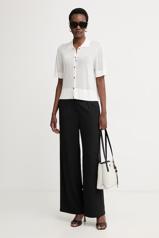 Armani Exchange kardigan damski z wiskozy XW001911.AF21575 beżowy SS26