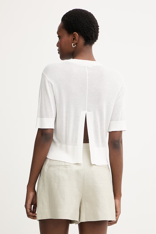 Одежда Armani Exchange свитер с коротким рукавом женский с добавлением льна XW001912.AF21575 бежевый