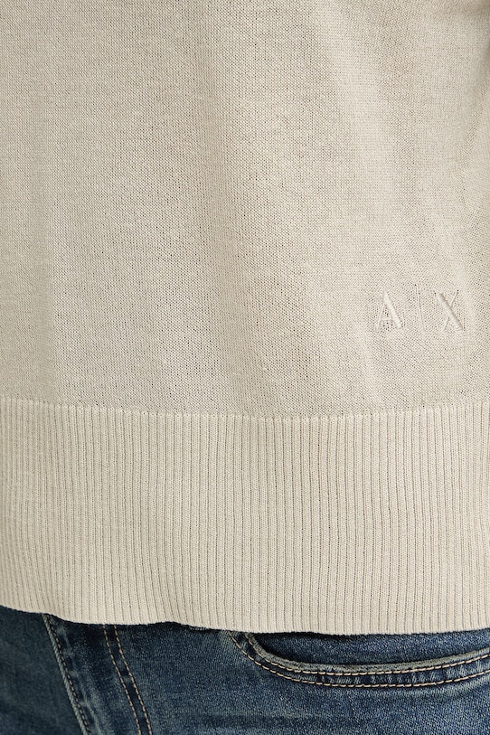 Armani Exchange светр з короткими рукавами жіночий з додаванням льону XW001912.AF21575 бежевий