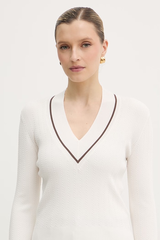 Armani Exchange sweter damski z wiskozy beżowy XW002242.AF10352