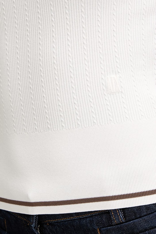 Armani Exchange top pentru femei, cu vâscoză XW002243.AF10352 bej