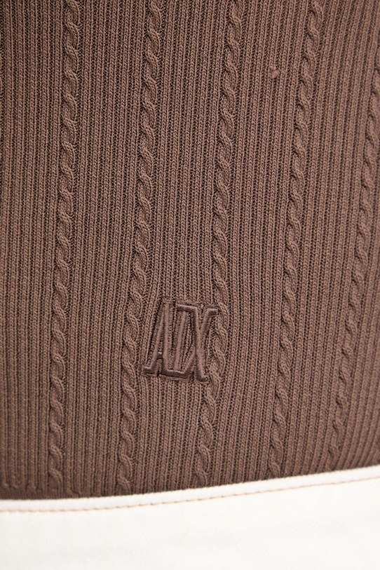 Armani Exchange top ženski z viskozo XW002243.AF10352 rjava