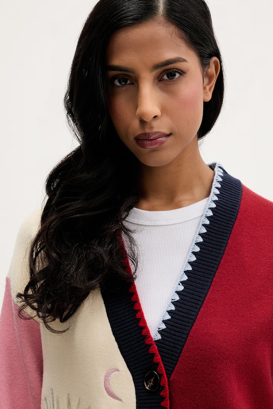 Kardigán Never Fully Dressed červená NFDKN829