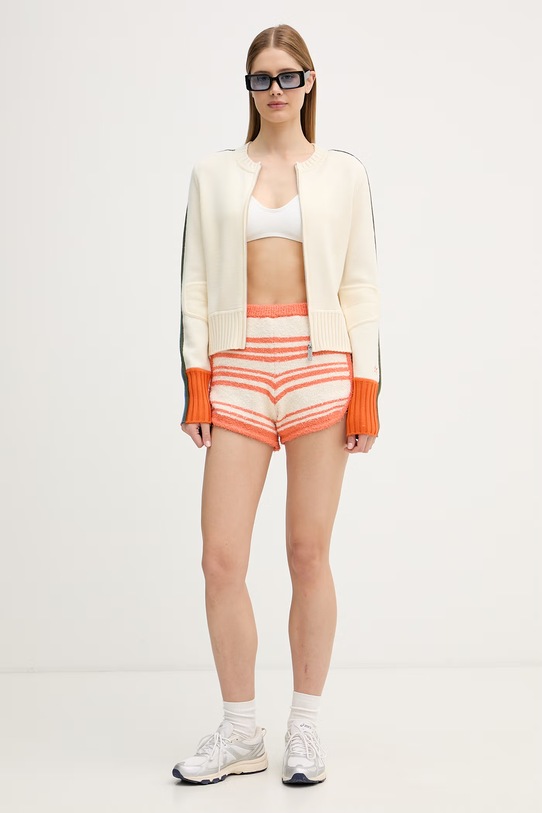 Perfect Moment sveter na gombíky dámsky z meríno vlny Camille W3001363 béžová SS26