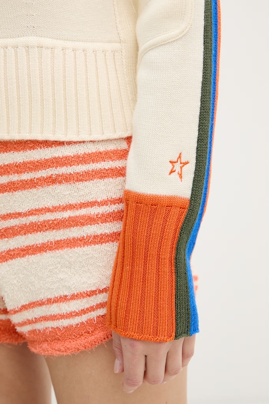 Perfect Moment sveter na gombíky dámsky z meríno vlny Camille W3001363 béžová