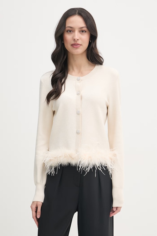 OUI kardigan damski beżowy 96609