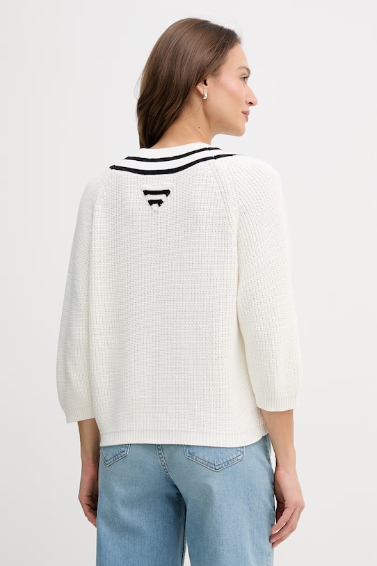 Odzież OUI sweter damski bawełniany 96499 beżowy