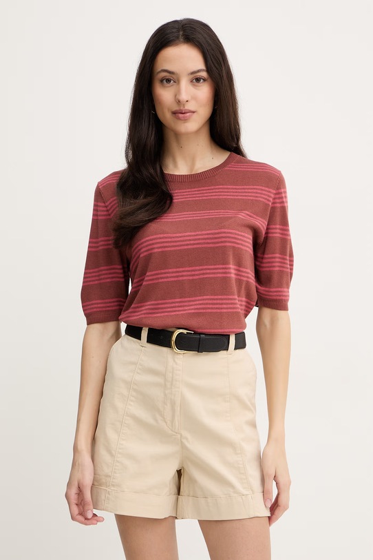 BOSS Orange sweter z domieszką kaszmiru C Fiaffu okrągły brązowy 50557077