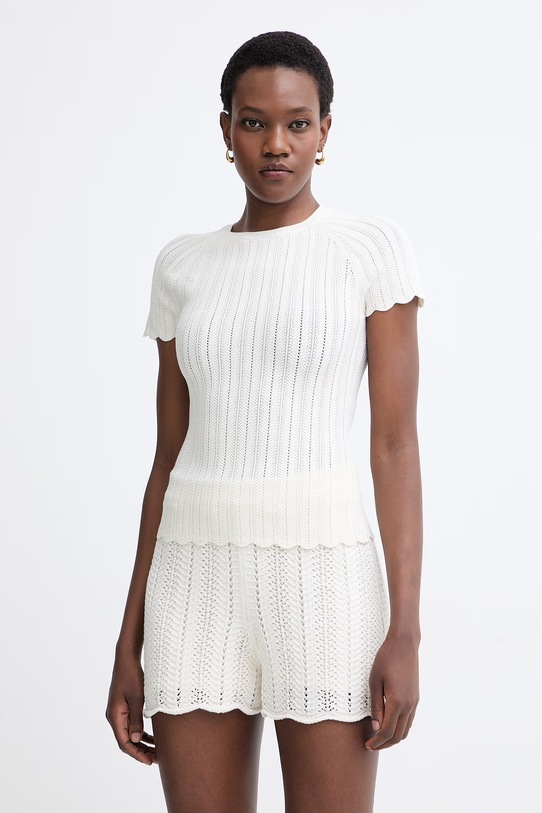 BOSS Orange t-shirt γυναικείο με βισκόζη C Fice μπεζ 50559805