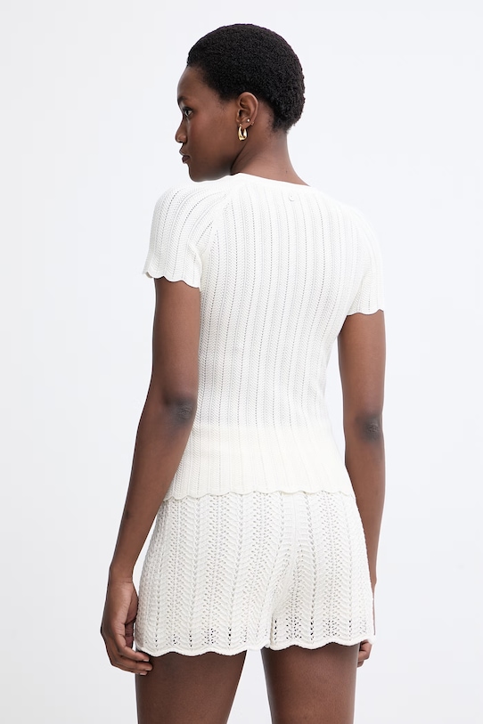 Oblačila BOSS Orange kratka majica ženska z viskozo C Fice 50559805 bež