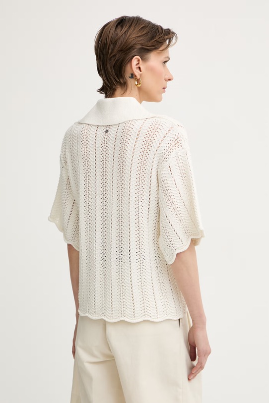 Odzież BOSS Orange sweter damski z bawełną C Fordeaux 50559808 beżowy