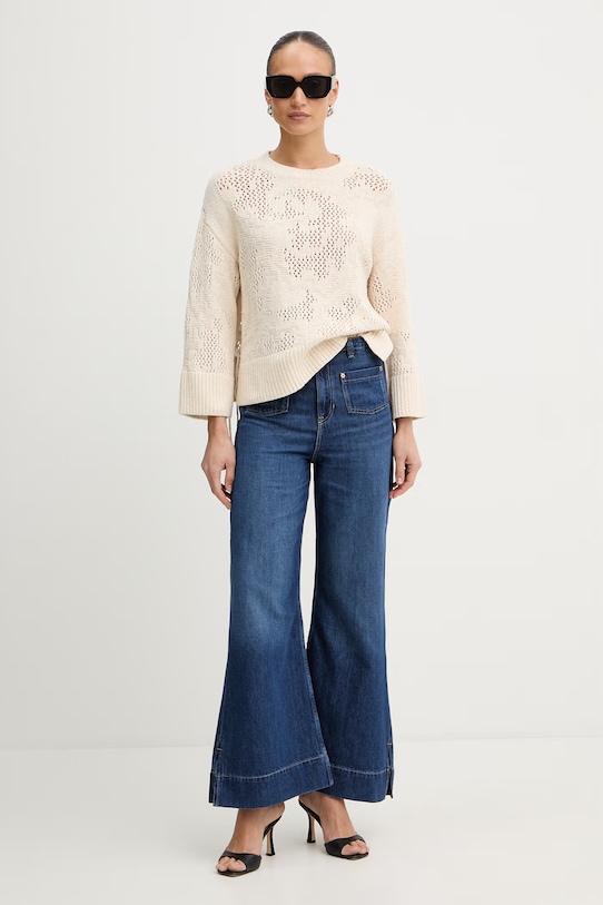 Πουλόβερ BOSS Orange C Foira 50559816 μπεζ SS26