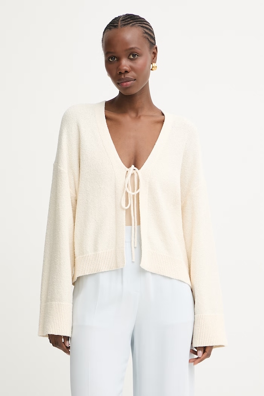 BOSS Orange kardigan damski C Forleans beżowy 50559827