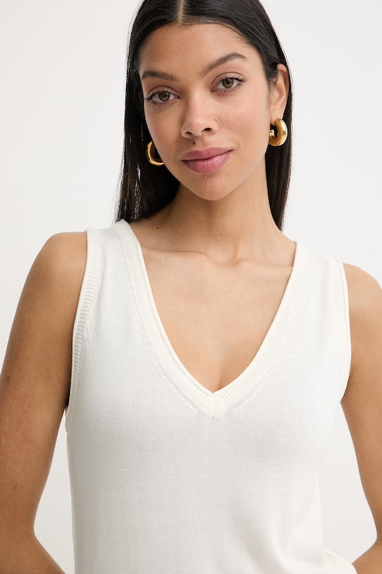 BOSS Orange kamizelka damska z domieszką kaszmiru C Fomoa 1 beżowy 50559830