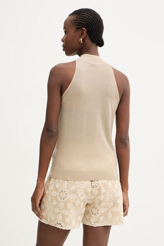 Odzież BOSS sweter damski z dodatkiem wełny Fargherita 50554975 beżowy