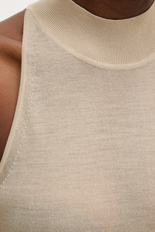 BOSS sweter damski z dodatkiem wełny Fargherita 50554975 beżowy