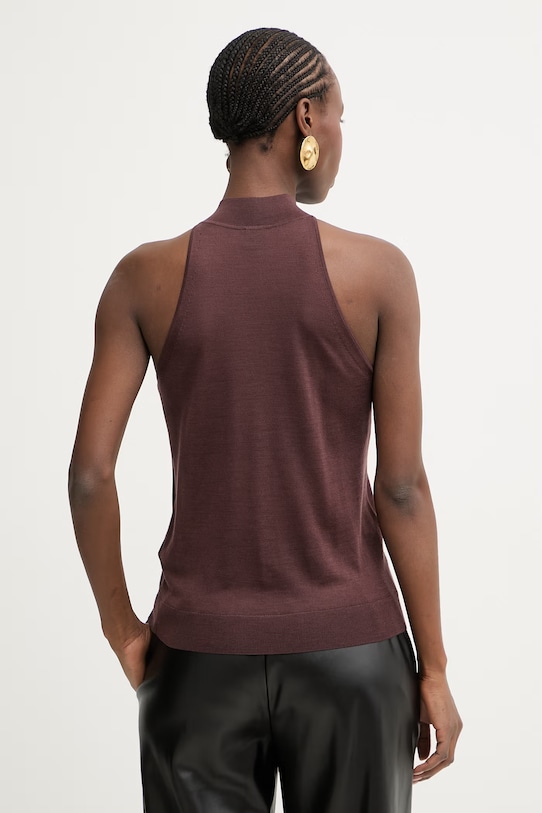 Odzież BOSS sweter damski z dodatkiem wełny Fargherita 50554975 brązowy