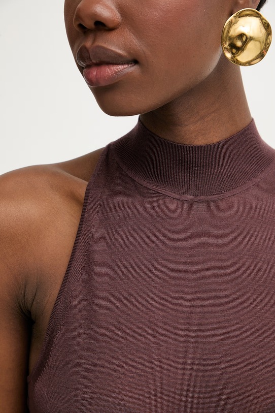 BOSS sweter damski z dodatkiem wełny Fargherita 50554975 brązowy