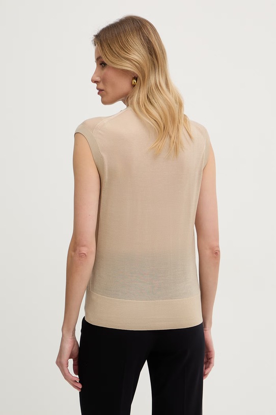 Oblečení BOSS vesta dámská s příměsí vlny Fumi 50554976 béžová