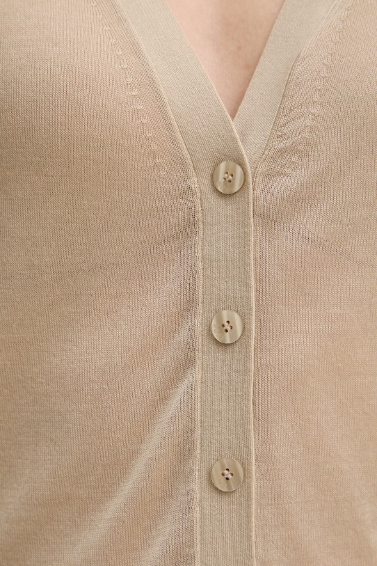 BOSS vesta dámská s příměsí vlny Fumi 50554976 béžová