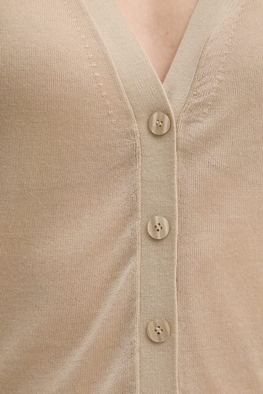 BOSS vesta dámská s příměsí vlny Fumi 50554976 béžová