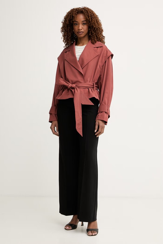 BOSS sweter damski z lnem Farofano 50557581 beżowy SS26