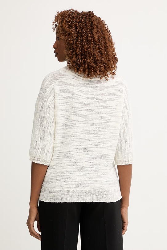 Odzież BOSS sweter damski z lnem Farofano 50557581 beżowy