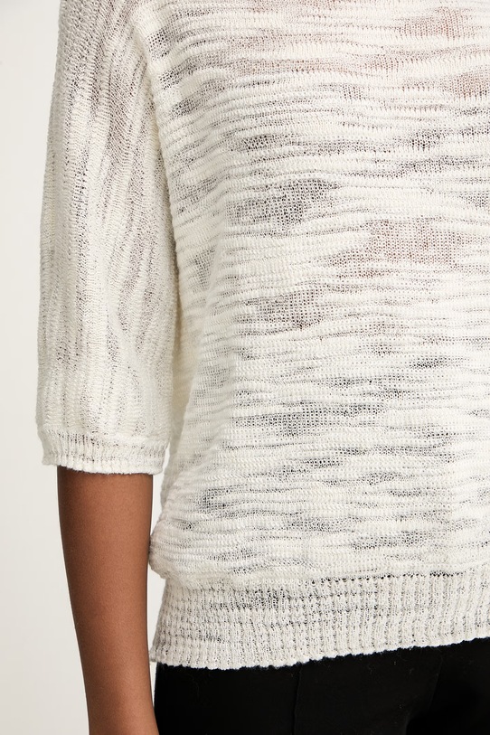 BOSS sweter damski z lnem Farofano 50557581 beżowy