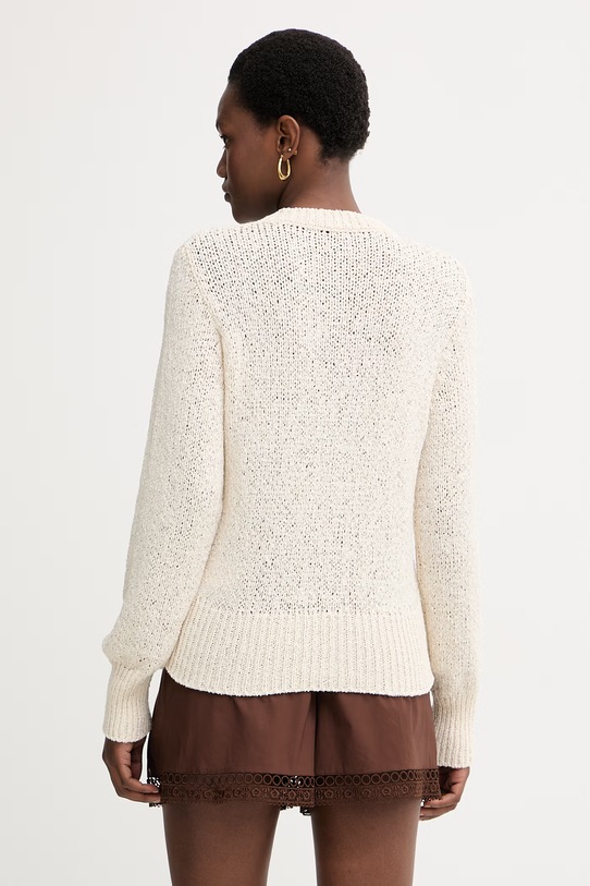 Дрехи BOSS пуловер дамски с памук Fibiscus 50561362 бежов