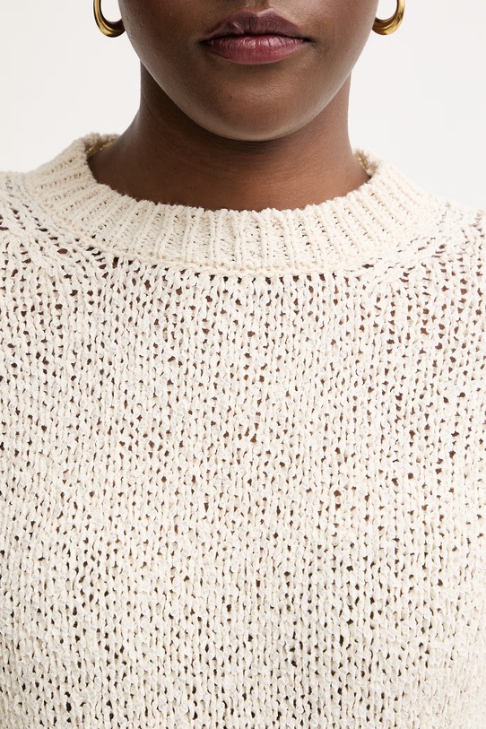 BOSS пуловер дамски с памук Fibiscus 50561362 бежов