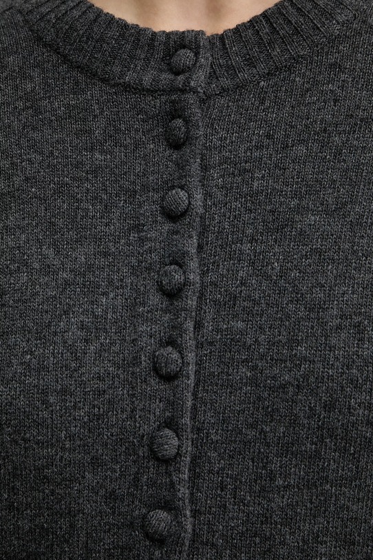 rag & bone kardigan damski z dodatkiem wełny Wallace RG5I25H6MWC szary