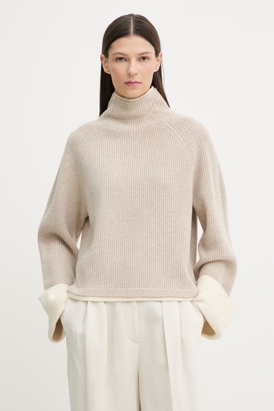 rag & bone sweter damski wełniany Ilaria beżowy RG3025H6MYK