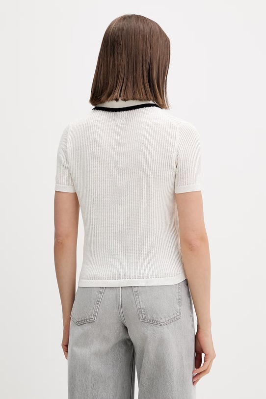 Odzież HUGO sweter damski bawełniany Slysa 50557770 beżowy